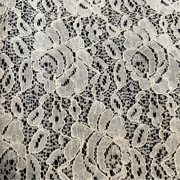 Kenzie Lace Faux Leather Black White Mini Dress Size Small Mixed Media Pockets - Picture 4 of 9